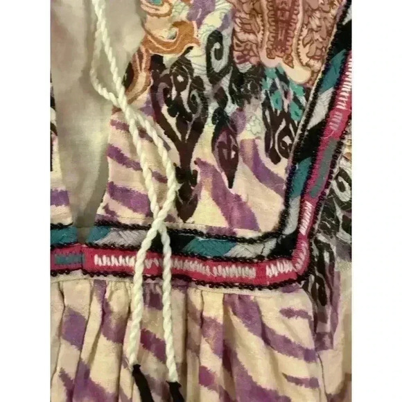 Inc Inter Concepts Luxe Boho Paisley Zebra‎ Tie-Waist Mini Dress Small TORN - Picture 7 of 16